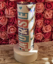 20 oz Nursing Tumbler. Pastel Nurse Stainless Steel Tumbler for Coffee Lovers! Skinny 20 oz Tumbler. Anatomy Tumber. Cardiac, Neuro RN