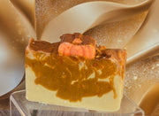 Pumpkin Cheesecake Organic Cold Process Swirl Soap. Handmade All Natural Handcrafted Soap. Cute Swirl Soap! Yoni Soap Bar