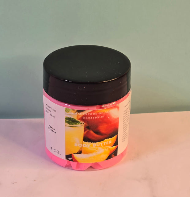Peach Nectar Whipped Body Butter. Handmade Shea, Cocoa and Mango Butter Body Frosting. All Natural Handmade No Melt Body Butter