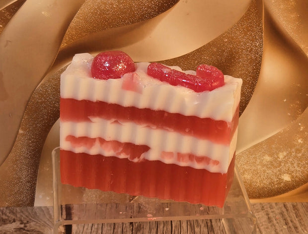 Candy Cane Handmade All Natural Goat Milk & Shea Butter Cereal Soap. Makeup Brush Cleaner. Cute Handcrafted Novelty Soap. Faux Food Soap.