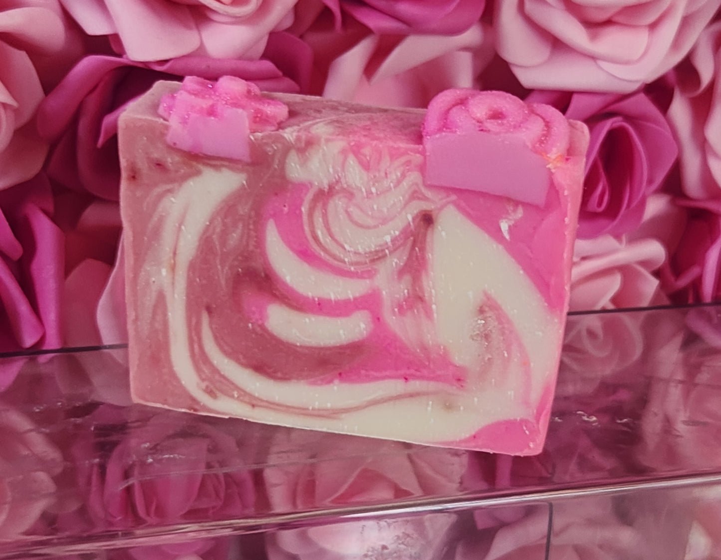 Rose Quartz Organic Cold Process Swirl Soap. Handmade All Natural Handcrafted Soap. Cute Swirl Soap! Fall/Winter Soap Bar. Yoni Soap - Glamorous Beauty & Boutique