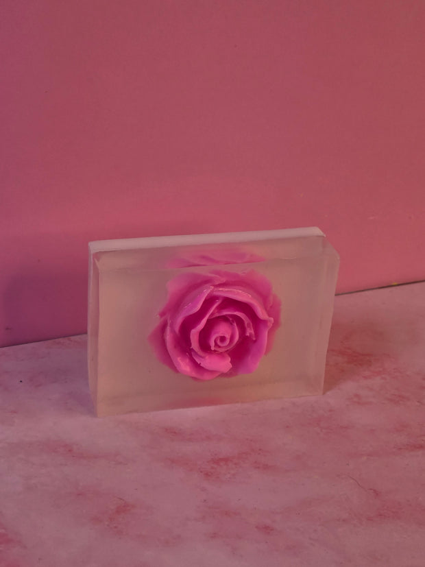 Rose Quartz Handmade All Natural Goat Milk & Shea Butter Soap.Makeup Brush Cleaner. Cute Handcrafted Soap