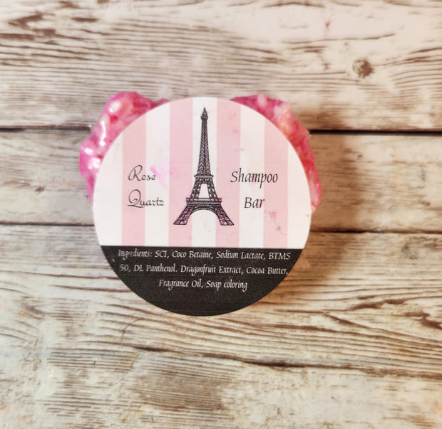 Rose Quartz Volume & Shine Enhancing Shampoo Bar. Sulfate Free Zero Waste Organic Shampoo Bar. Unisex Shampoo Bar for All Hair Types - Glamorous Beauty & Boutique