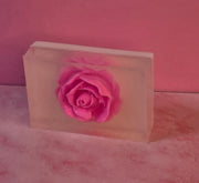 Rose Quartz Handmade All Natural Goat Milk & Shea Butter Soap.Makeup Brush Cleaner. Cute Handcrafted Soap