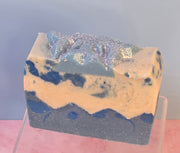 Silent Snowfall Organic Cold Process Swirl Soap. Handmade All Natural Soap Bar. Cute Swirl Soap! Moisturizing Yoni Soap