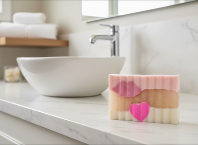 Pink Mimosa Handmade All Natural Goat Milk & Shea Butter Cereal Soap. Makeup Brush Cleaner. Cute Handcrafted Soap