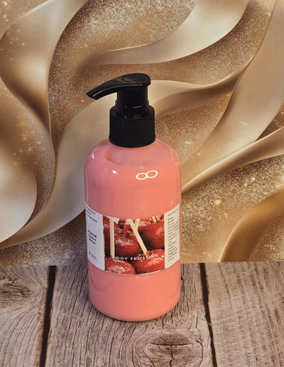 Winter Candy Apple Whipped Shea Butter Moisturizer. Handmade Shea Butter Body Frosting. All Natural Hand and Body Lotion 8 oz