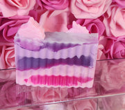 Cotton Candy Twist Handmade All Natural Goat Milk & Shea Butter Soap with Embeds.Makeup Brush Cleaner. Cute Handcrafted Swirl Soap - Glamorous Beauty & Boutique