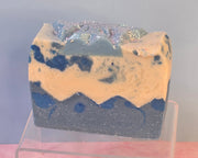 Silent Snowfall Organic Cold Process Swirl Soap. Handmade All Natural Soap Bar. Cute Swirl Soap! Moisturizing Yoni Soap