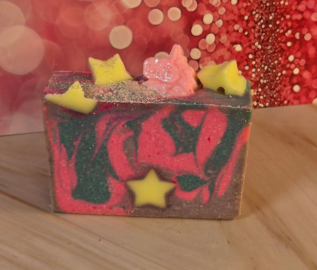 Over The Rainbow Organic Cold Process Swirl Soap. Handmade All Natural Handcrafted Soap. Cute Swirl Soap! Pink Soap Bar. Yoni Soap