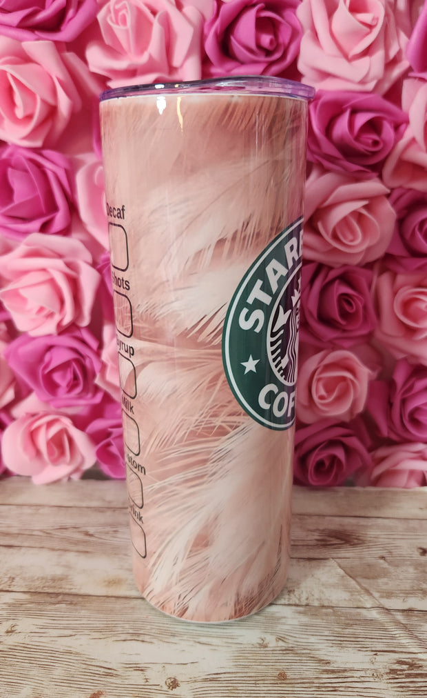 Starbucks Pink Feathers Tumbler – 20 oz Glam Drinkware