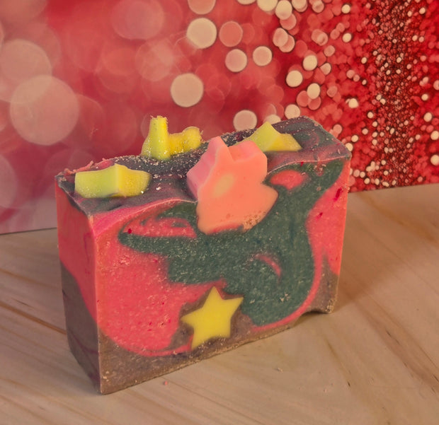 Over The Rainbow Organic Cold Process Swirl Soap. Handmade All Natural Handcrafted Soap. Cute Swirl Soap! Pink Soap Bar. Yoni Soap