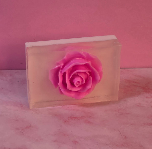 Rose Quartz Handmade All Natural Goat Milk & Shea Butter Soap.Makeup Brush Cleaner. Cute Handcrafted Soap