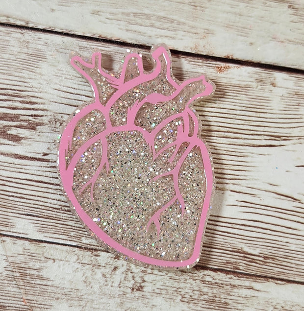 Silver Glitter Badge Holder - Stylish and Durable Accessory