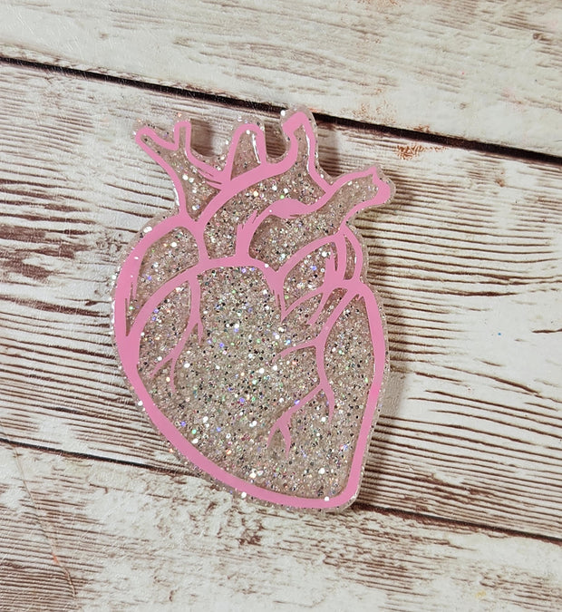 Silver Glitter Badge Holder - Stylish and Durable Accessory