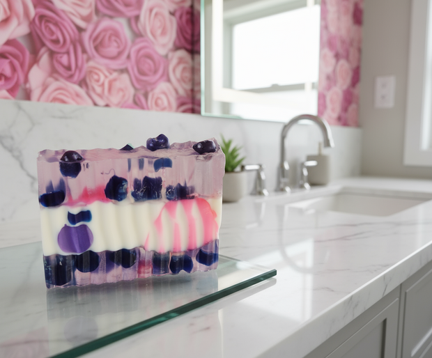 Very Berry Bliss Organic Soap. Handmade All Natural Handcrafted Soap. Cute Swirl Soap! Faux Food Soap Bar. Yoni Soap
