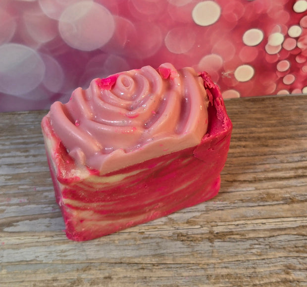 Rose Quartz Organic Cold Process Swirl Soap. Handmade All Natural Handcrafted Soap. Cute Swirl Soap! Fall/Winter Soap Bar. Yoni Soap