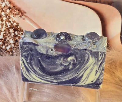 Black Raspberry Vanilla Organic Cold Process Swirl Soap. Handmade All Natural Handcrafted Soap. Cute Swirl Soap! Yoni Soap Bar