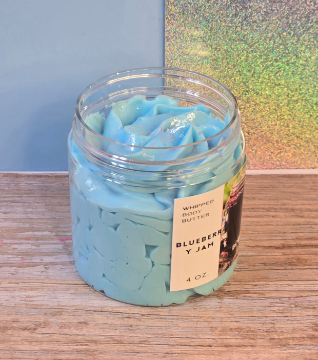 Blueberry Jam Whipped Body Butter. Handmade Shea & Mango Butter Body Frosting. All Natural Non Greasy No Melt Body Butter