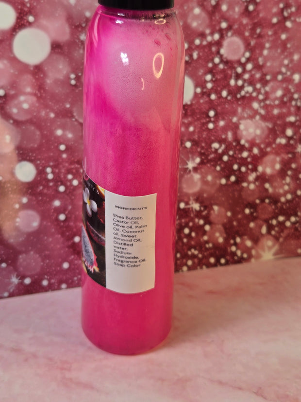 Dragonfruit & Hibiscus Foaming All Natural Body Wash. Handmade Moisturizing Shower Gel. luxurious Cleanser