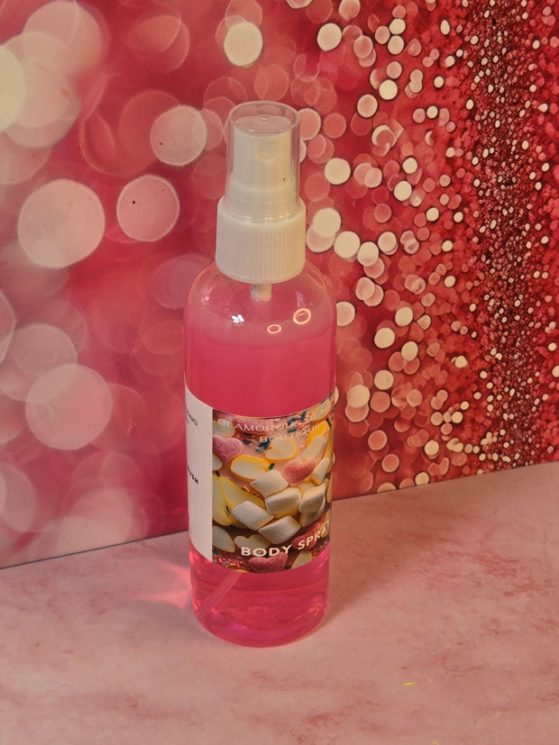Sugar Rush Body & Hair Spray. 4 oz Handmade Moisturizing Hair and Body Mist.  Alcohol Free! Room Freshener.