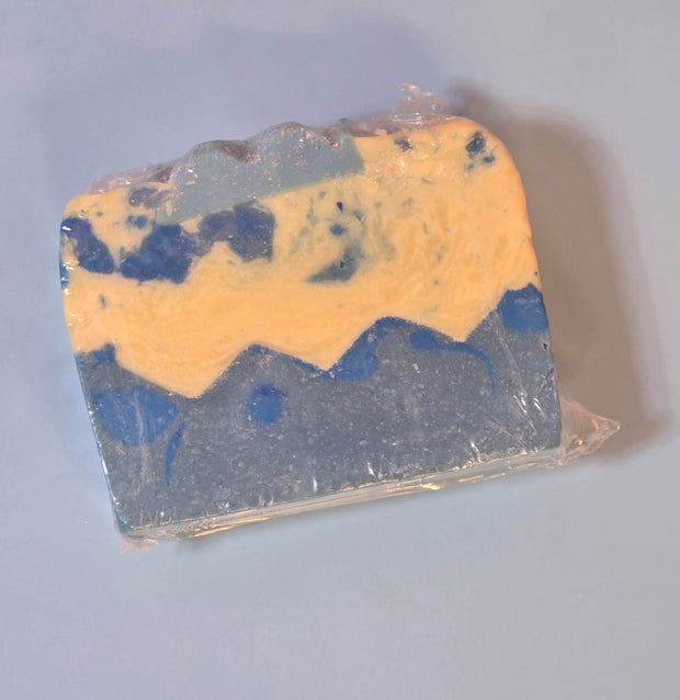 Silent Snowfall Organic Cold Process Swirl Soap. Handmade All Natural Soap Bar. Cute Swirl Soap! Moisturizing Yoni Soap