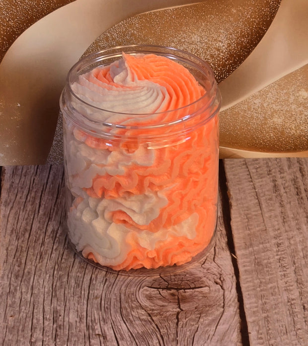 Vanilla Pumpkin Marshmallow Whipped Foaming Sugar Scrub. Exfoliating Body Wash & Scrub. All Natural Shea Butter Whipped Soap and Shaving Cream.