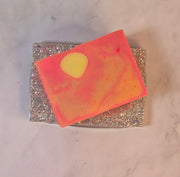 Peach Peony & Pearl Organic Cold Process Swirl Soap. Handmade All Natural Handcrafted Soap. Cute Swirl Soap! Pink Soap Bar. Yoni Soap