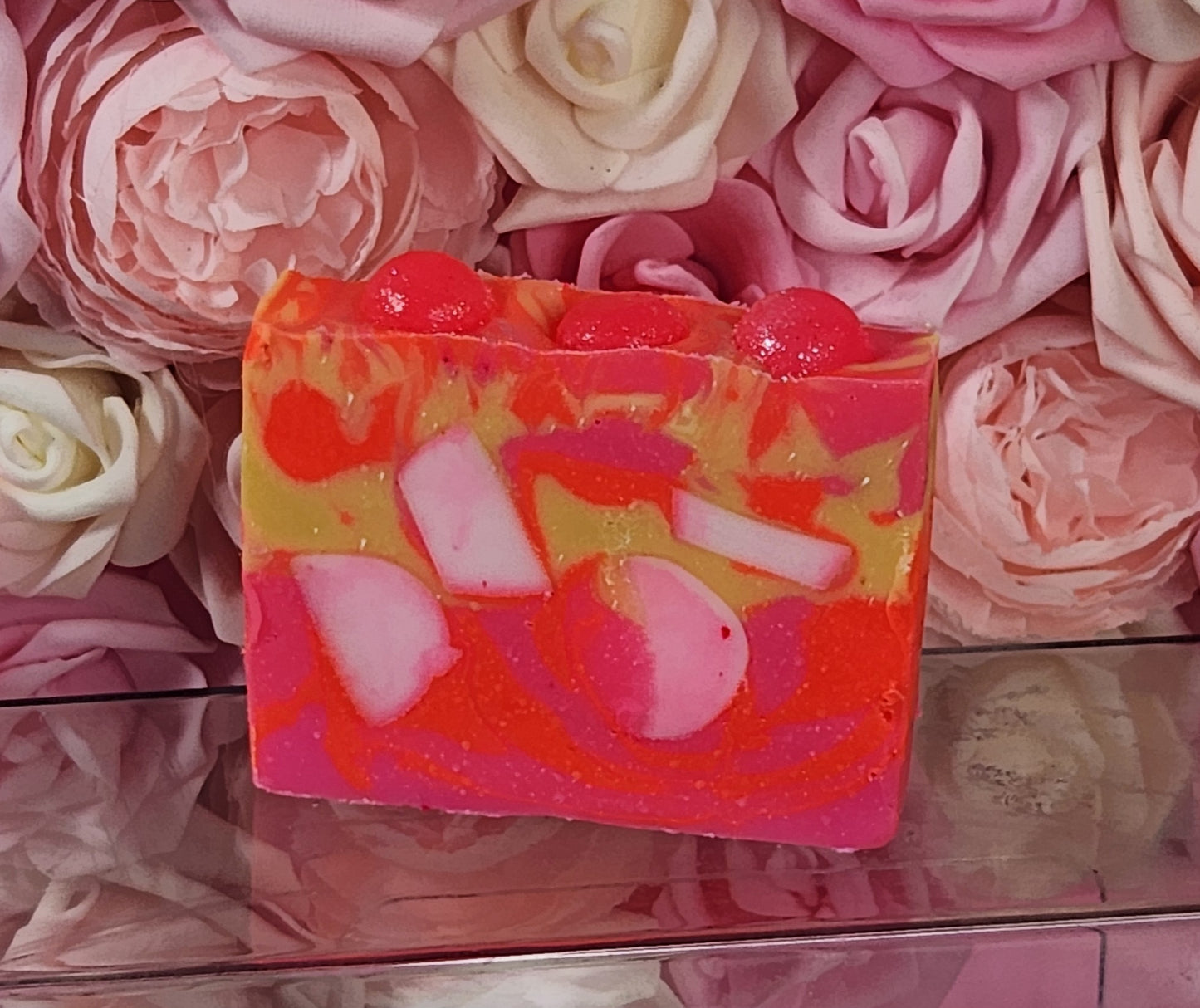 Rainbow Sherbet Organic Cold Process Swirl Soap. Handmade All Natural Handcrafted Soap. Cute Swirl Soap! Cute Soap Bar. Yoni Soap - Glamorous Beauty & Boutique