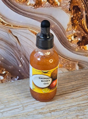 Coconut Mango All Natural Shimmer Body Oil. Luxurious and Moisturizing Body Oil for Dry or Normal Skin. Massage Oil. - Glamorous Beauty & Boutique 
