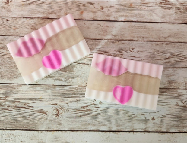 Pink Mimosa Handmade All Natural Goat Milk & Shea Butter Cereal Soap. Makeup Brush Cleaner. Cute Handcrafted Soap