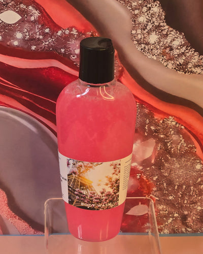 Parisian Pink Foaming All Natural Body Wash. Handmade Moisturizing Shower Gel. luxurious Cleanser