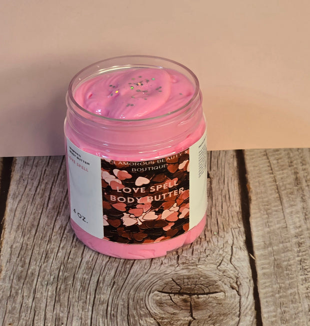 Love Spell Type Whipped Body Butter. Handmade Shea & Mango Butter Body Frosting. All Natural Non Greasy No Melt Body Butter