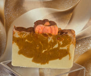 Pumpkin Cheesecake Organic Cold Process Swirl Soap. Handmade All Natural Handcrafted Soap. Cute Swirl Soap! Yoni Soap Bar