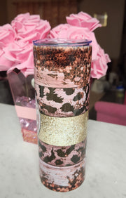 Starbucks Rose Gold Sequin and Leopard 20 oz Stainless Steel Tumbler with Lid, Ideal for Coffee Lovers, Stylish Design, Hand Wash Only - Drinkware, Bottle - Glamorous Beauty & Boutique