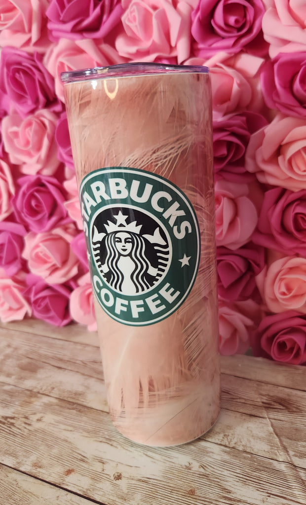 Starbucks Pink Feathers Tumbler – 20 oz Glam Drinkware