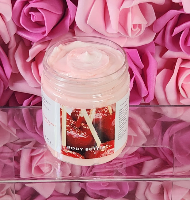 Winter Candy Apple BBW Type Whipped Body Butter. Handmade Shea & Mango Butter Body Frosting. All Natural Non Greasy Emulsified Body Butter - Glamorous Beauty & Boutique