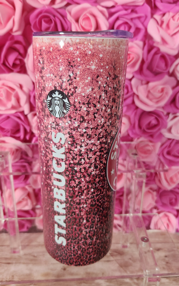 Starbucks Pink Glitter Glam 20 oz Stainless Steel Tumbler with Lid, Ideal for Coffee Lovers, Stylish Design, Hand Wash Only - Drinkware, Bottle - Glamorous Beauty & Boutique