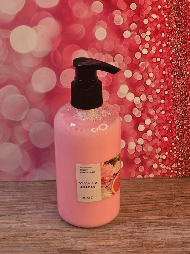 Viva La Juicee Whipped Shea Butter Moisturizer. Handmade Shea Butter Body Frosting. All Natural Hand and Body Lotion 8 oz