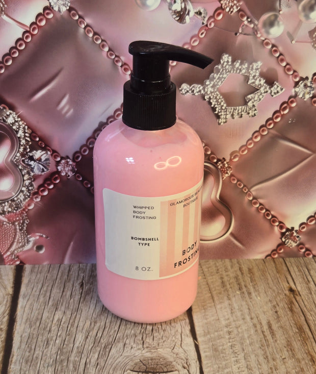 Bombshell Type Whipped Cocoa Butter Moisturizer. Handmade Cocoa Butter Body Frosting. All Natural Hand and Body Lotion 8 oz